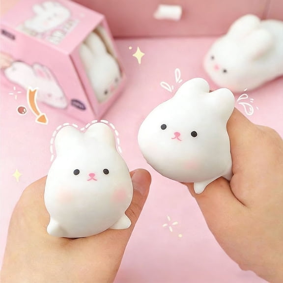 Stress Relief Toys, Anxiety Relief Toys, Soft Slow Rebound Rabbit Shaped Decompression Toy, Portable Lightweight Plastic Material, Cute Desktop Decoration, Non Toxic Safe for Adults and Kids