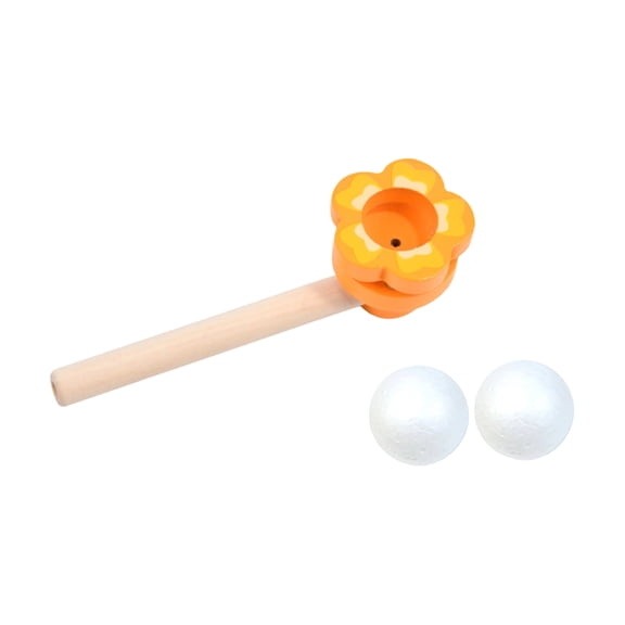 Stress Relief Toys Floating Ball Tube Set Adults, Wooden Breathing Exercise Device with 2 Balls, Perfect Birthday Gifts Party Favors(C)
