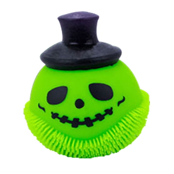 Stress Relief Toys Halloween Devil Decompression Ball Pinch Music Squeeze Prank for Adults Office Party Decor Green