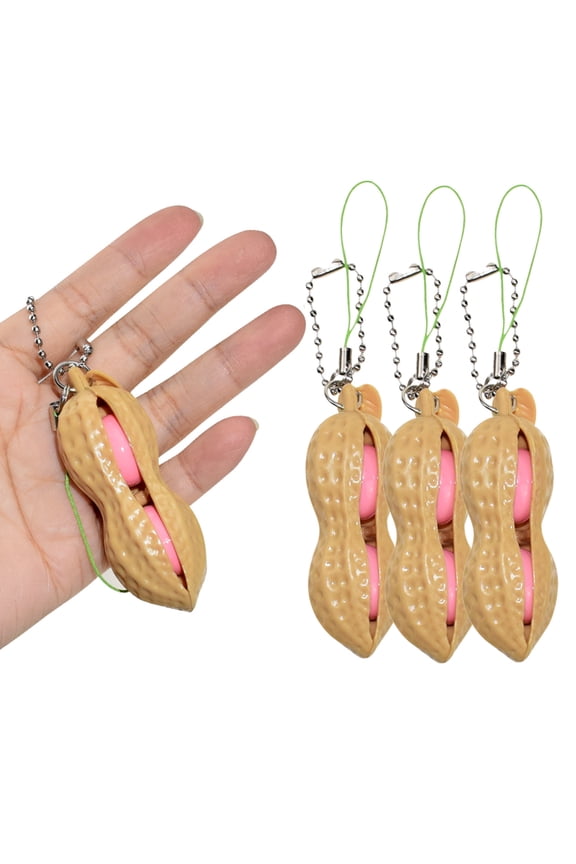 Stress Relief Toys Keychain,1/3/5PC Press-a-Toy Anti-Anxiety Fidget Keyring for Keys,Backpack,Phones,Portable Sensory Stress Reliever Gift