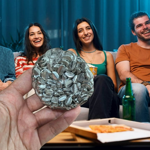 Stress Relief Toys Squishy Sensory Fidget Toys for Adults Anxiety, Cool Punk Style Noisy Popping Squeeze Balls for Office Desk, Slow Rising Mochi Fidget Pack for Ki-ds