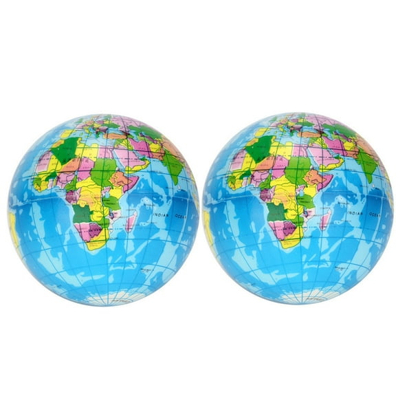 Stress Relief Toys for Adults 2PCs Stress Relief World Map Foam Ball Atlas Globe Palm Ball Planet Earth Ball PU