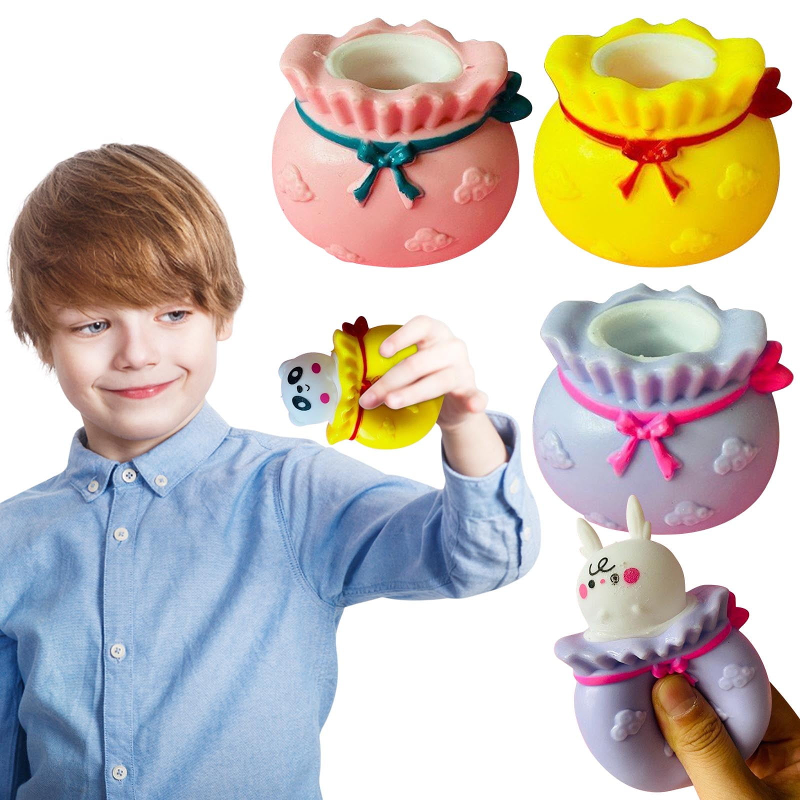 Stress Relief Venting Bag Squeeze Toy | Cute Cartoon Design | Soft ...