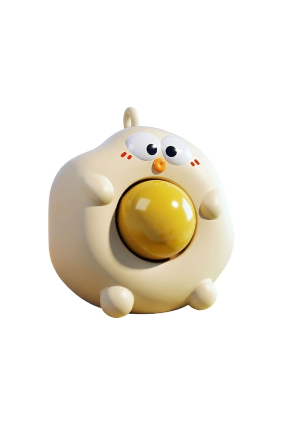 Stress Relief toy Squishy Stress toy Slippery Egg Squeeze Fidget Keychain Anxiety Relief for All Ages Stretchy Sensory toy Beige Single Pack