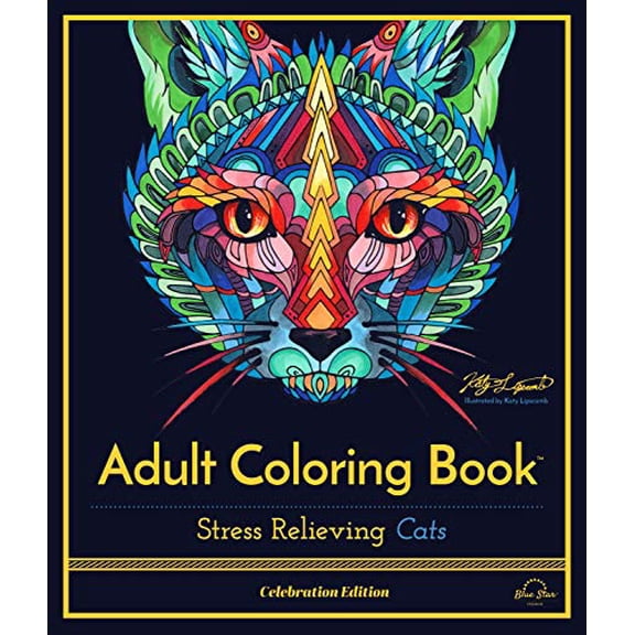 Pre-Owned Stress Relieving Cats: Adult Coloring Book, Celebration Edition (Paperback) by Blue Star Press (Producer)