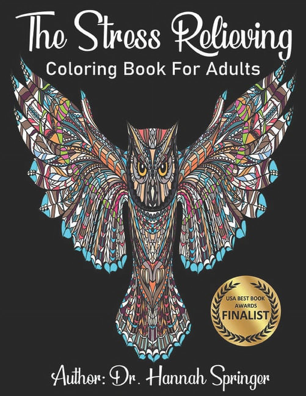 Stress Relieving Coloring Book: Animal Designs For Adults (Paperback ...
