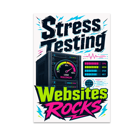Stress Testing Websites Rocks - Tech Enthusiast - 13x19 Poster Print