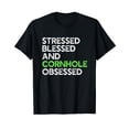 thumbnail image 1 of Stressed Blessed And Cornhole Obsessed - Bean Bag T-shirt, 1 of 5