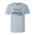 thumbnail image 1 of "Stressed Blessed And Horse Obsessed, Equestrian Shirt, Horse Shirt, Horse Lover Shirt, Horse Lover, Equestrian Apparel, Gift For Her, Horses, Stonewash Denim, LARGE", 1 of 1