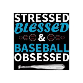 Stressed Blessed And Baseball Obsessed: College Ruled Composition Notebook For Baseball Sports Fans, (Paperback)