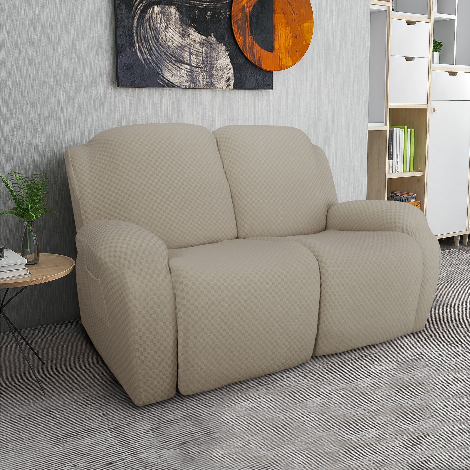 Stretch 1 2 3 Seater Recliner Sofa Slipcover, 8 PCS Reclining Sofa