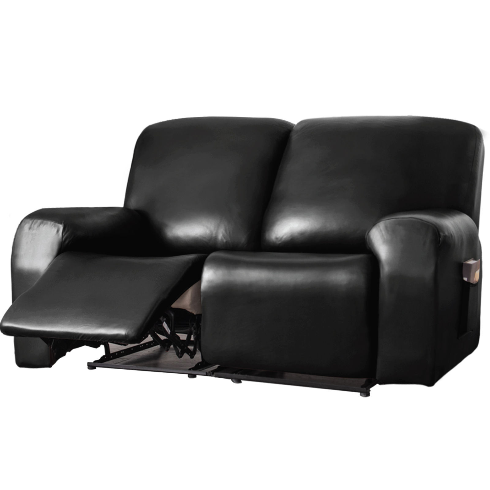 Stretch 1 2 3 Seater Recliner Sofa Slipcover, PU Leather Reclining