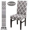 thumbnail image 1 of Stretch 4 Piece Chair Slipcover, Gray, 1 of 8