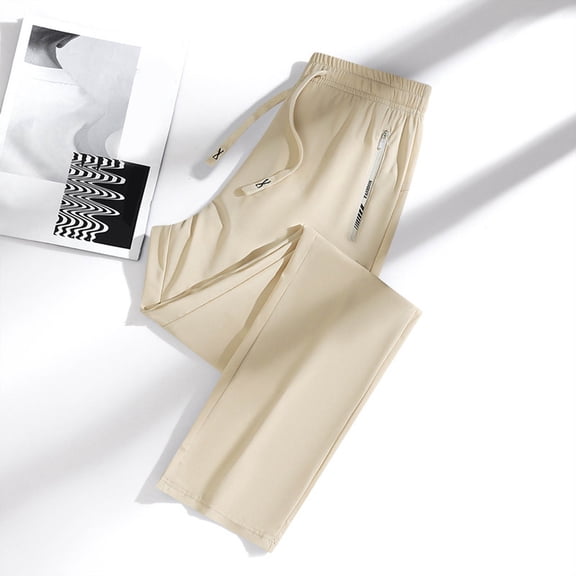 Stretch Active Pants Women, Pants for Women Over 50, Ultra Stretch Breathable Casual Pant,(Straight style),Beige S