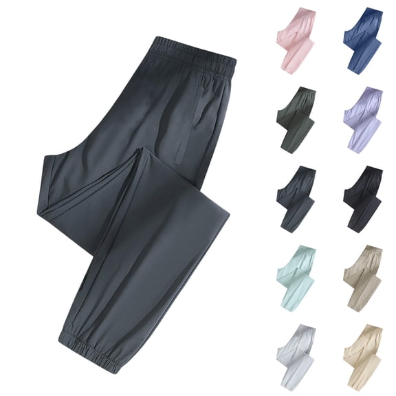 Stretch Active Women Unisex Quick Drying Pants Breathable Loose Pants Womens Stretch Pants with Pockets Sports Dark Gray L