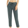 thumbnail image 1 of Stretch Ankle Golf Pants for Women - Casual Dress Work Sweatpants cropped capri trousers with Pockets, 1 of 2