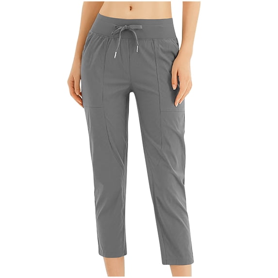 Stretch Ankle Golf Pants for Women - Casual Dress Work Sweatpants cropped capri trousers with Pockets