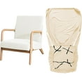 thumbnail image 1 of Stretch Arm Chair Covers,Mid-Century Modern Chair Cover Reading Armchair Covers Single Sofa Covers Wooden Arm Chair Cover Protector Living Room Hotel Decor, White, 1 of 8