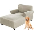 Stretch Arm Chaise Lounge Cover Slipcover, Chaise Chair Slipcovers with