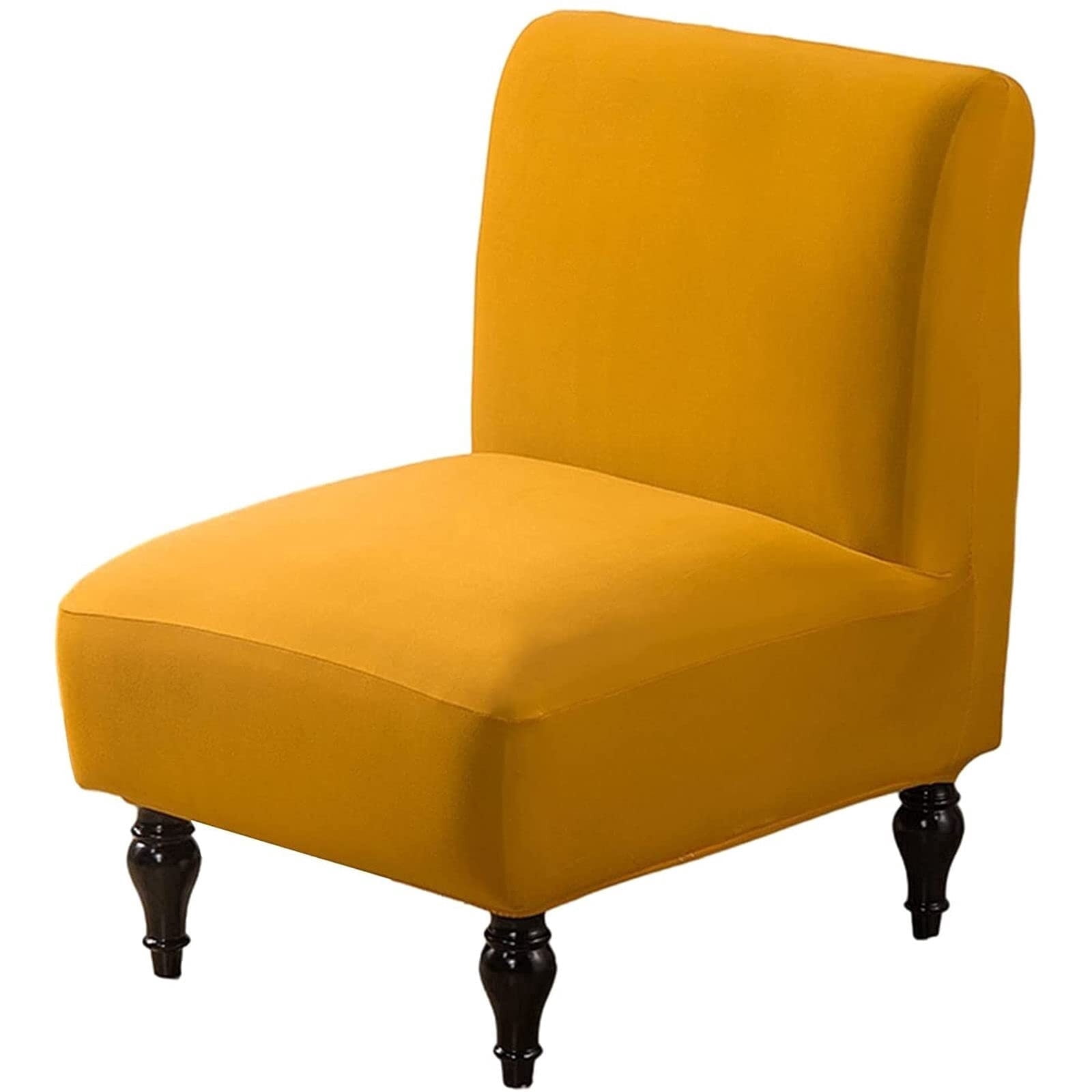 Stretch Armless Accent Chair Slipcover Spandex Removable Washable ...