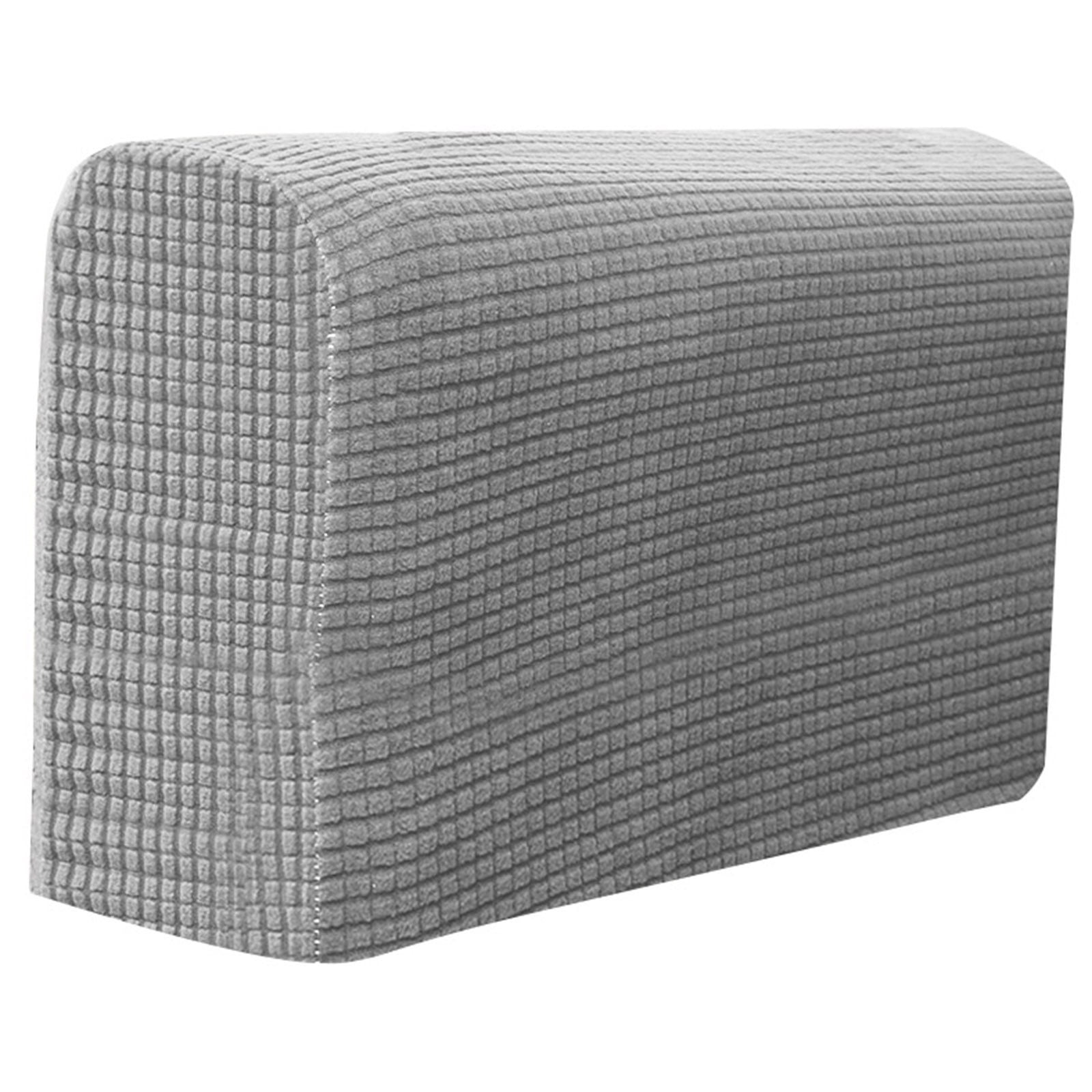 Stretch Armrest Covers, Anti-Slip Couch Arm Cover Washable Armchair Slipcover for Recliner Sofa Sofa Arm Protector Furniture Protector for Pets-Light gray-4 pcs
