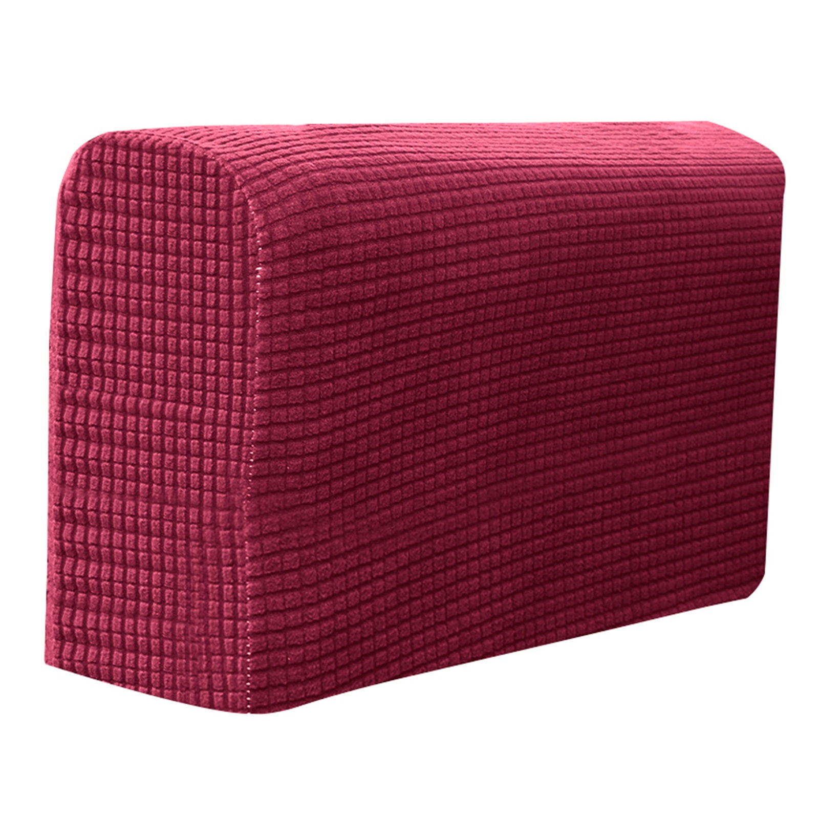 Stretch Armrest Covers, Anti-Slip Couch Arm Cover Washable Armchair Slipcover for Recliner Sofa Sofa Arm Protector Furniture Protector for Pets-Wine red-4 pcs