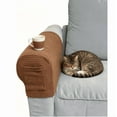 thumbnail image 1 of Stretch Armrest Covers Anti-Slip Sofa Protector + 1 Pocket (2pcs in a set) COFFEE, 1 of 11