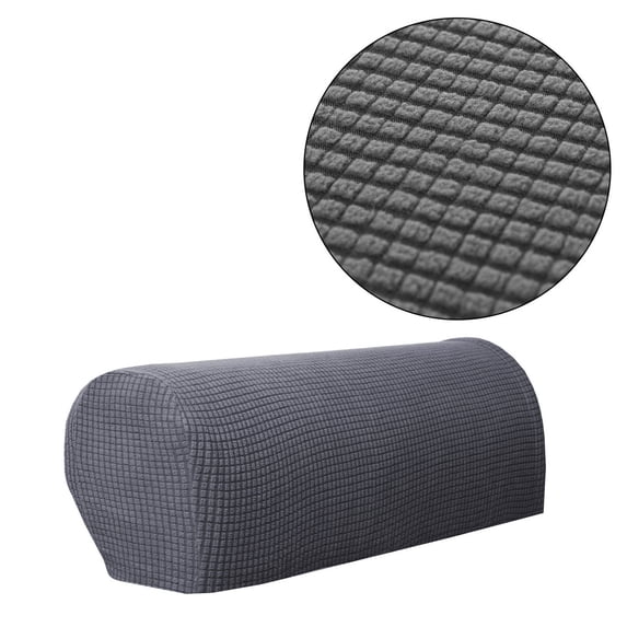 Stretch Armrest Covers for Chairs and Sofas Couch Arm Covers for Sofa Spandex Jacquard Armrest Cover Anti-Slip Furniture Protector Washable Armchair Slipcovers for Recliner Set of 1,Gray