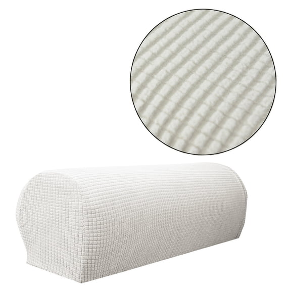 Stretch Armrest Covers for Chairs and Sofas Couch Arm Covers for Sofa Spandex Jacquard Armrest Cover Anti-Slip Furniture Protector Washable Armchair Slipcovers for Recliner Set of 1,Beige