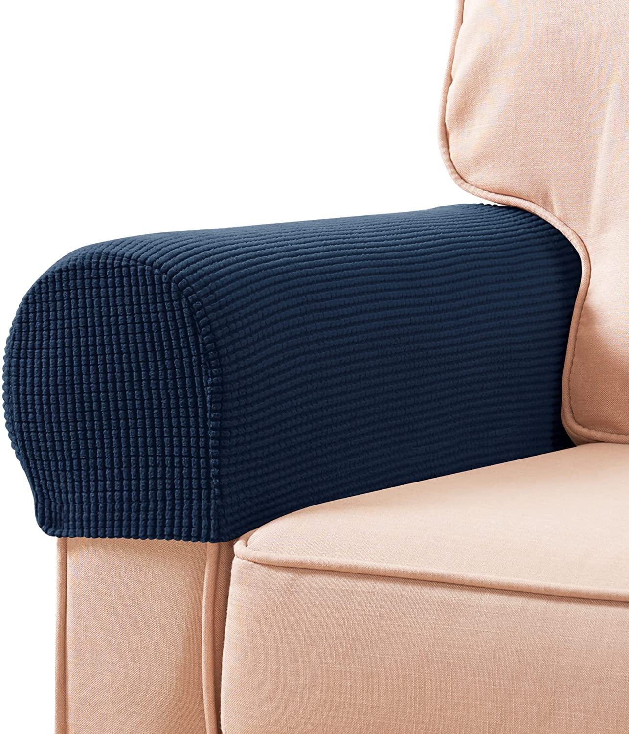 Stretch Armrest Covers Spandex Arm Covers for Chairs Couch Sofa Armchair Slipcovers for Recliner Sofa with Twist Pins 2pcs