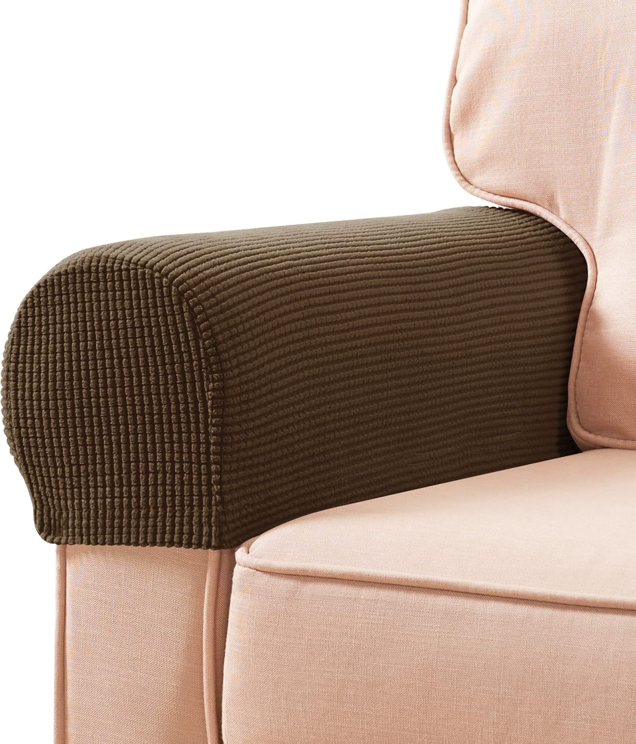 Stretch Armrest Spandex Arm Covers for Chairs Couch Armchair Slipcovers for Recliner Sofa with Twist Pins 2pcs