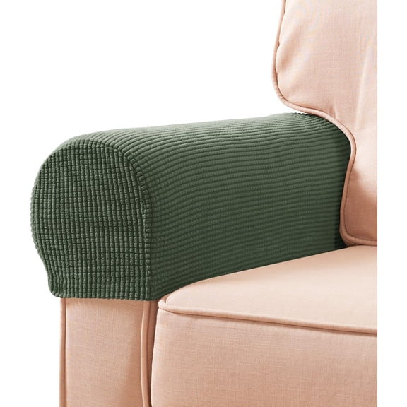 Stretch Armrest Spandex Arm Covers for Chairs Couch Armchair Slipcovers for Recliner Sofa with Twist Pins 2pcs