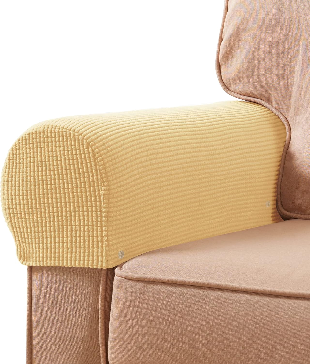 Stretch Armrest Spandex Arm Covers for Chairs Couch Armchair Slipcovers for Recliner Sofa with Twist Pins 2pcs