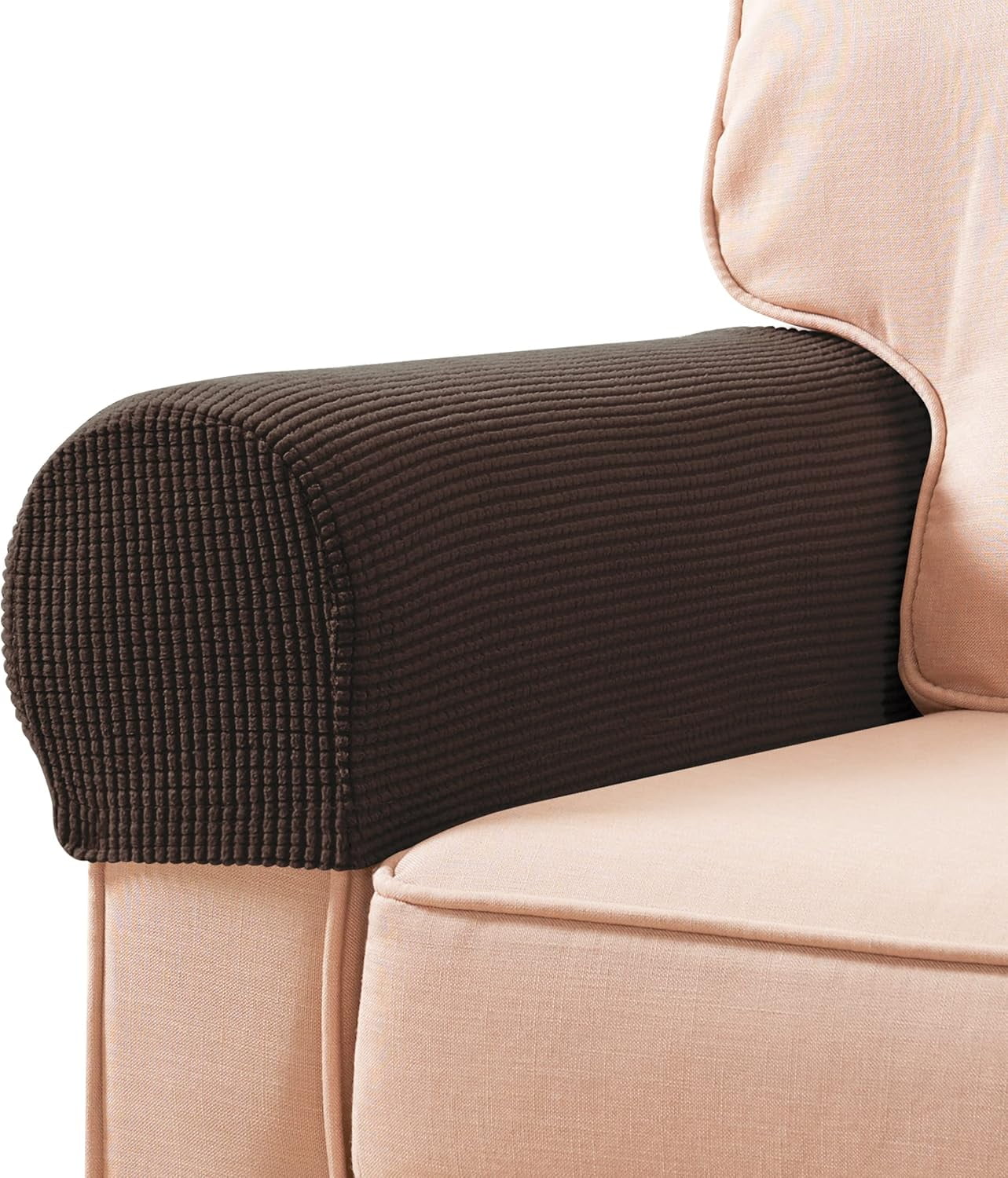 Stretch Armrest Spandex Arm Covers for Chairs Couch Armchair Slipcovers for Recliner Sofa with Twist Pins 2pcs
