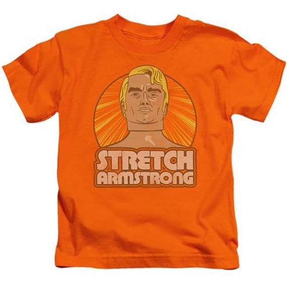 Stretch Armstrong Badge Juvenile 18 by 1 Short Sleeve T-Shirt - Orange, Large 7