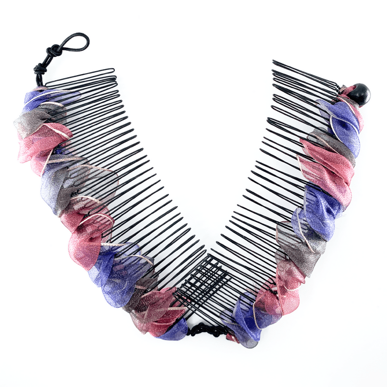 Pink and Purple Beaded Jean Chain 