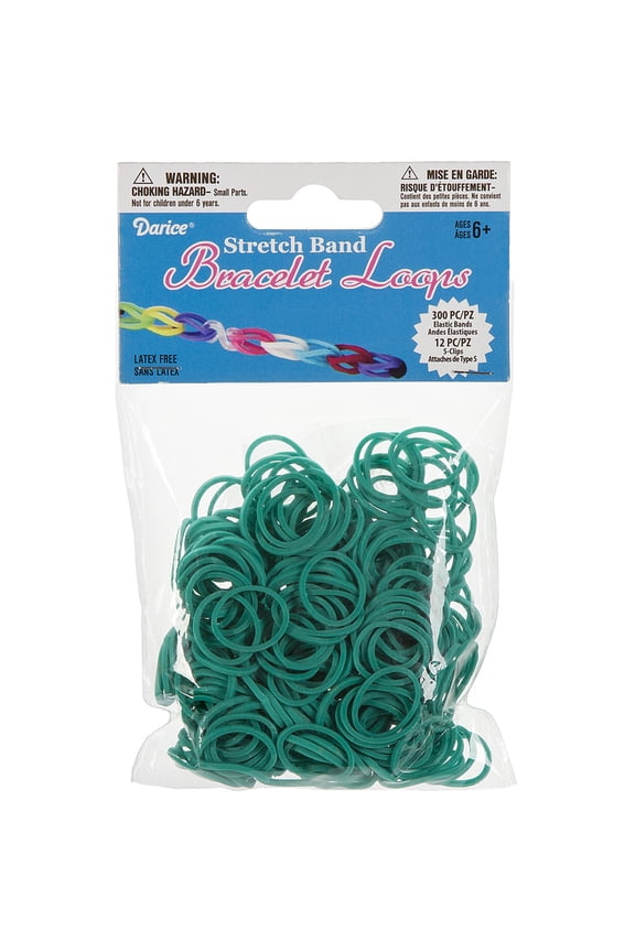 Stretch Band Bracelet Loops With S Clips Turquoise