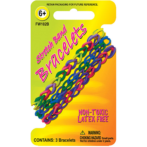 Stretch Band Bracelets 3/PkgAssorted Colors