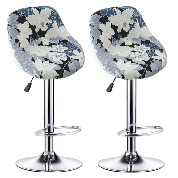 Stretch Bar Stool Chair Covers Set of 2 Pub Counter Short Back Chair Covers Kitchen