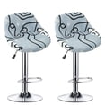 thumbnail image 1 of Stretch Bar Stool Chair Covers Set of 2 Pub Counter Short Back Chair Covers Kitchen, 1 of 7