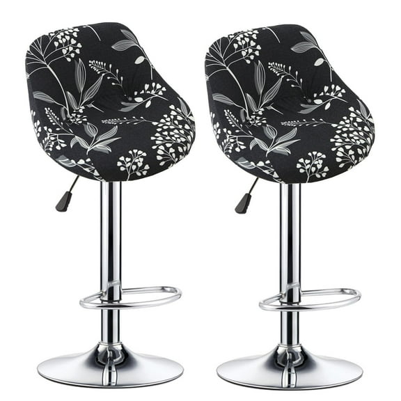 Stretch Bar Stool Chair Covers Set of 2 Pub Counter Short Back Chair Covers Kitchen
