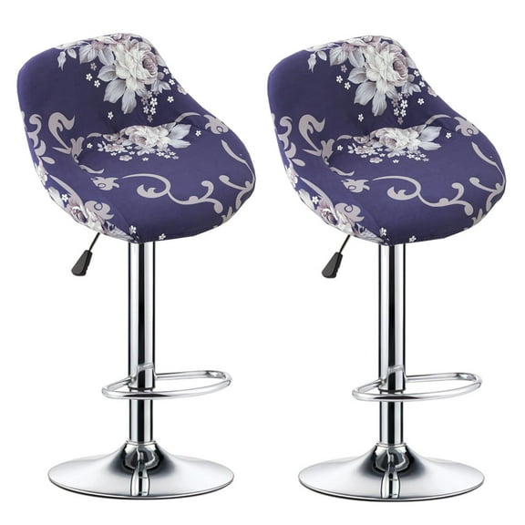 Stretch Bar Stool Chair Covers Set of 2 Pub Counter Short Back Chair Covers Kitchen