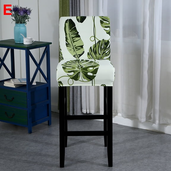 Stretch Bar Stool Cover Counter Height Side Pub Chair Slipcover for Dining Room Cafe Counter Stool Slipcover Removable Furniture Chair Seat Cover Jacquard Fabric with Elastic Bottom