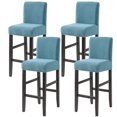 thumbnail image 1 of Stretch Bar Stool Cover, Pub Counter Stool Chair Slipcover Jacquard Dining Chair Covers Removable Washable Chair Cover Non Slip Furniture Protector for Dining Room Cafe-blue-4 PCS, 1 of 8