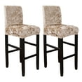 thumbnail image 1 of Stretch Bar Stool Cover, Velvet Pub Counter Stool Chair Slipcover Soft Dining Chair Covers Removable Washable, 1 of 7
