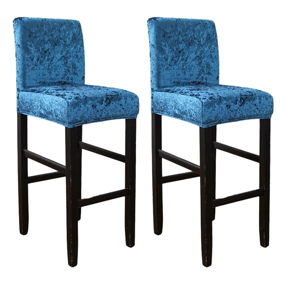 Stretch Bar Stool Cover, Velvet Pub Counter Stool Chair Slipcover Soft Dining Chair Covers Removable Washable
