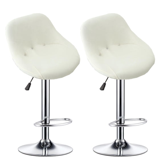 Stretch Bar Stool Covers Set of 2, Elastic Short Back Pub Counter Slipcovers, Washable Seat Protectors for Kitchen & Home Bar