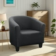thumbnail image 1 of Stretch Barrel Chair Slipcover, Elastic Armchair & Club Chair Cover, Removable Furniture Protector for Living Room & Bedroom, 1 of 4