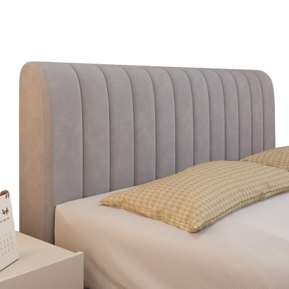 Stretch Bed Headboard Cover,Small Square Jacquard Headboard Slipcover, Dustproof Bed Head Cover for Bedroom