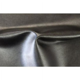 Black Stretch Faux Vegan Leather Fabric
